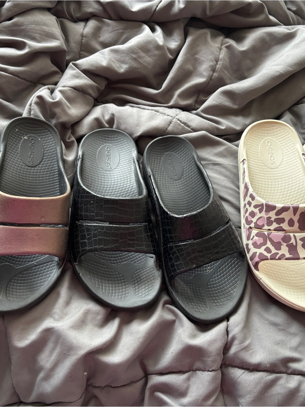 Oofos Ooahh Slide Sandals Lot - 3 Pairs